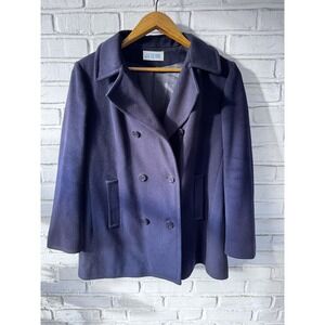 Vintage J.G. Hook Coat Womens Medium‎ Wool Peacoat Double Breasted Made USA 80s